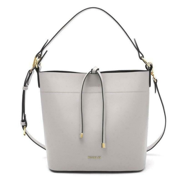 Ecosusi Handbags - Ecosusi Satchel Bucket Tote Bag   Gray NEW